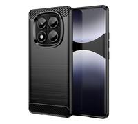 Max Power Digital Coque pour Xiaomi Redmi Note 14 Pro 4G Étui de Protection Antichoc Silicone Noir Résistant à l'absorption des Chocs Design Fibre de Carbone Housse Élégant Fine [Recharge sans Fil]