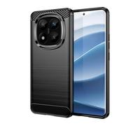 Max Power Digital Coque pour Xiaomi Redmi Note 14 Pro Plus Étui de Protection Antichoc Silicone Noir Résistant à l'absorption des Chocs Design Fibre de Carbone Housse Élégant Fine [Recharge sans Fil]