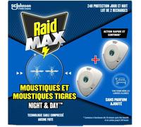 Max Recharges Diffuseur Electrique Liquide Night & Day - Anti-Moustiques et Moustiques Tigres - Protection Longue Durée Jour & Nuit