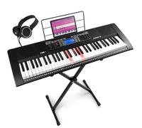 Max Rhapsody61L Clavier Électronique, 61 Touches Lumineuses, avec Casque Audio et Stand Inclus, Synthétiseur Débutant Complet, Deux Haut-parleurs Intégrés, Idéal pour Démarrer votre Apprentissage