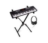 Max Rhapsody49 - Clavier Electronique 49 Touches avec Casque Audio et Stand, Idéal Débutant - Clavier MIDI