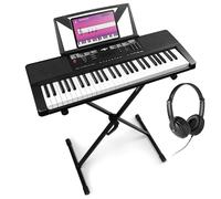 Max Rhapsody54 Clavier Électronique 54 Touches avec Stand et Casque Audio, Synthétiseur Débutant, Avec Porte-partitions, Deux Haut-parleurs Intégrés, Idéal pour Démarrer votre Apprentissage