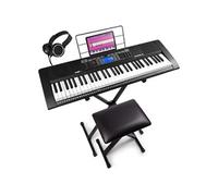 MAX! Clavier électronique Max Rhapsody61 61 touches Pack débutant – banc, stand, micro, casque