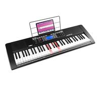 MAX! Clavier électronique Rhapsody61L – 61 touches lumineuses, 2 modes d'apprentissage, 2 enceintes