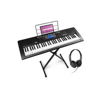 Max Rhapsody61M - Clavier Electronique 61 Touches Semi Lourdes, avec casque audio et stand - Module MP3 / MIDI