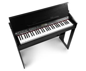 Max RhapsodyDP61 Piano Électronique, 61 Touches, Sensibles à la Vélocité, Structure en Bois, Écran LCD, 80 musiques démo, Connexion MIDI via USB-B, Idéal pour Jouer du Piano à la Maison