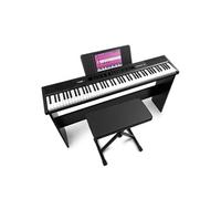 Max RhapsodyDP88W Piano Électronique 88 Touches, Sensibles à la Vélocité, Polyphonie 64 Voix, Connexion MIDI via USB-B, Pédale de Sustain et Banc Inclus, Idéal pour les Musiciens Confirmés