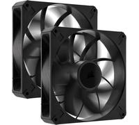 Max Rs140 Pwm Ventilateurs Épais De 140 Mm¿Pression Statique Élevée¿Conception En Polymère À Cristaux Liquides¿Lot De Deux¿Noir