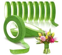 Max Shape Lot de 12 rouleaux de ruban adhésif floral vert de 1,27 cm pour emballage de tiges de bouquet, pour arrangements floraux, projets d'artisanat, corsages, bouquet de mariage