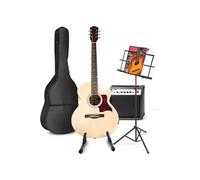 Guitare électro-acoustique GENERIQUE MAX ShowKit guitare électrique acoustique avec guitare et pupitre - Bois, idéal pour débuter la guitare