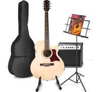 Guitare électro-acoustique GENERIQUE MAX ShowKit guitare électrique acoustique avec guitare et pupitre - Bois, idéal pour débuter la guitare
