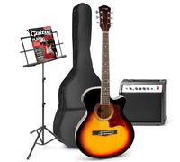 MAX ShowKit guitare électro-acoustique avec accessoires - Sunburst, idéal pour débuter la guitare
