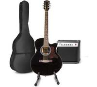Guitare électrique acoustique MAX ShowKit - Noir - Idéal pour débutants et avancés