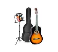 MAX SoloArt Guitare Acoustique Classique avec Pupitre - Sunburst, Idéal pour Débuter la Guitare