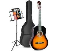 MAX SoloArt Guitare Acoustique Classique avec Pupitre - Sunburst, Idéal pour Débuter la Guitare