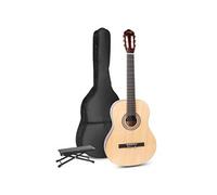 Guitare acoustique classique MAX SoloArt avec repose-pied - Bois