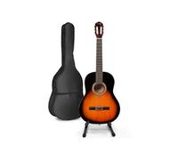 MAX SoloArt Guitare Acoustique Classique avec Support de Guitare - Sunburst, Idéal pour Débuter la Guitare