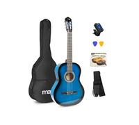 Guitare classique MAX SoloArt - Bleu - Cordes en nylon - Pour adulte débutant