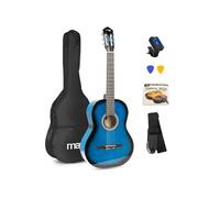 Guitare classique MAX SoloArt - Bleu - Cordes en nylon - Pour adulte débutant