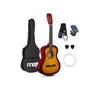 Max SoloArt Pack Guitare Classique Junior 3/4 - Sunburst, Cordes en Nylon, 8 à 12 ans, Sac de Transport