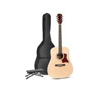 MAX SoloJam est un ensemble de démarrage pour guitare acoustique Western avec repose-pieds - Bois Marron