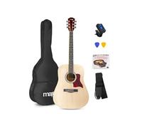 Guitare acoustique MAX SoloJam - Bois clair, cordes en acier - Starter pack complet