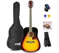 Guitare acoustique MAX SoloJam - Sunburst - Cordes en acier - Starter pack complet