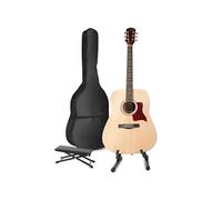 Guitare folk GENERIQUE MAX SoloJam Guitare acoustique occidentale avec support de guitare et repose-pieds - Bois