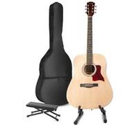 Guitare folk GENERIQUE MAX SoloJam Guitare acoustique occidentale avec support de guitare et repose-pieds - Bois