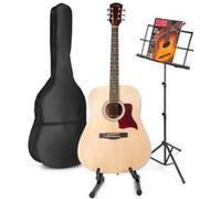 MAX SoloJam Western guitare acoustique avec musique et support de guitare - Bois