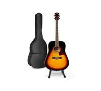 MAX SoloJam Western kit de démarrage pour guitare acoustique avec support de guitare - Sunburst