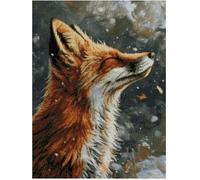 max stitch design Fox Sideview Kit de broderie au point de croix en coton 14 carats 150 x 200 points 26 x 36 cm