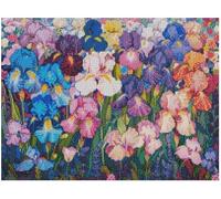 Max Stitch Iris Garden Kit de broderie au point de croix compté 14 points 36 x 26 cm 200 x 150 points