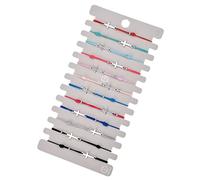 Max-Tonsen 12 pièces/lot Bracelet croisé Cordon Bracelet Bracelets réglables avec Un Pendentif pour Femmes Filles Adolescents Enfant Bijoux chrétiens