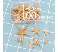 Max-Tonsen Belles coquilles de mer étoiles de mer Naturelles étoiles de mer Bricolage résine époxy décorations Artisanales pour la fête à thème de Plage remplisseurs de Vase de Mariage