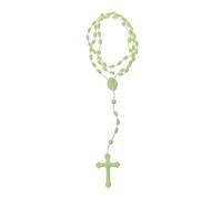 Max-Tonsen Lumineux Croix Chapelet Collier 8 Couleurs Plastique Noctilucent Collier Chapelet Perles Collier Lumineux Catholicisme Prière Bijoux Religieux pour Usage Quotidien-Couleurs au Hasard