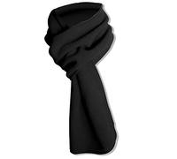 Max-Tonsen Écharpe tendance en polaire chaude douce et légère de couleur unie pour l'automne et l'hiver, cadeau de Noël pour femmes, hommes, filles, garçons, écharpe multifonction, noir, noir