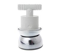 Max-Tonsen Pomme de Douche d'hydromassage de Salle de Bain buse de Douche de Massage rotative à économie d'eau Argent 8.5x5cm