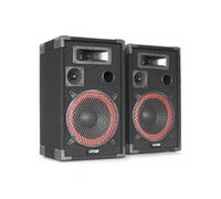 SkyTec Enceintes passives MAX XEN3508 Paire 8" 2x500 W SPL 110 dB Caisse solide Larges poignées