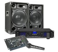 MAX12 Pack Sonorisation, un amplificateur et une table de mixage - 1200 Watts, un kit pour une soirée karoaké