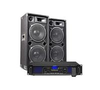 MAX210 Kit Sono DJ et Amplificateur Bluetooth 2000W - Un Kit Sono Complet pour Débuter et Animer Vos Soirées