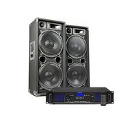 MAX212 Kit Sono DJ et Amplificateur Bluetooth 2800W - Un Kit Idéal pour Animer Vos Soirées
