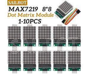 MAX7219 8*8 Module matriciel Module de microcontrôleur de lumière rouge Module d'affichage MCU Module de contrôle d'affichage LED MAX7219 8-8