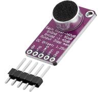 MAX9814 Automatic Gain Control AGC Electret Microphone Amplifier Module-Purple Compatible with Arduino and Raspberry Pi Including E-Book!