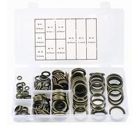 MaxAwe Lot de 150 joints d'étanchéité hydrauliques M6-M24 avec lèvre en caoutchouc, vis de vidange d'huile Bonded Seals, assortiment de joints d'étanchéité avec boîte de rangement