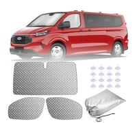 MaxAwe Lot de 3 tapis thermiques pour Ford Transit Custom - Pare-soleil intérieur de luxe - Pare-soleil - Pare-brise