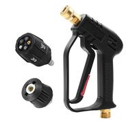 MaxAwe Pistolet de nettoyage haute pression M22 14 mm compatible avec buses à connexion rapide de 6,35 mm avec embout de buse d'eau 5 en 1, kit de nettoyage de voiture, pistolet de laveuse, baguette