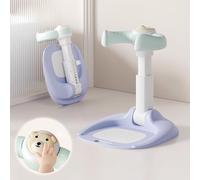 Maxbetip Bébé Support de Douche, avec Base Antidérapante Hauteur Réglable et Accoudoirs Tour de Douche Pliable Baby Shower Stand Support, pour Les Bébés de 6 Mois et Plus Cadeau idéal