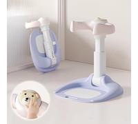 Maxbetip Bébé Support de Douche, avec Base Antidérapante Hauteur Réglable et Accoudoirs Tour de Douche Pliable Baby Shower Stand Support, pour Les Bébés de 6 Mois et Plus