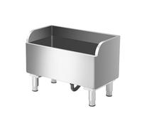 Maxbetip Evier Buanderie ExtéRieur Commerciale Acier Seul Bol Buanderie Simple 1 Bac Station Lavage Main Bassin Plonge Cuisine Sur Pied, pour Buanderie, Arrière-Cour, Garage